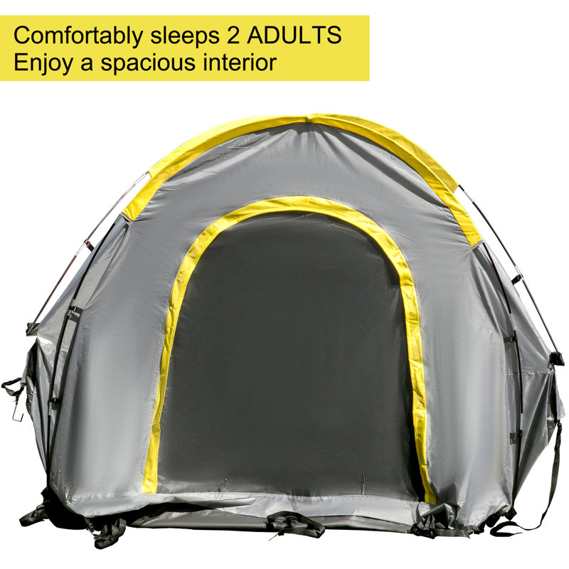 Gray 2-Person Waterproof Camping Tent with Carry Bag