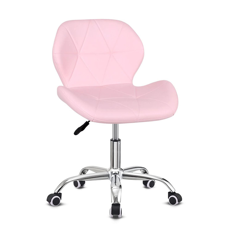 Erltrud Office Chair, Pink, Faux Leather