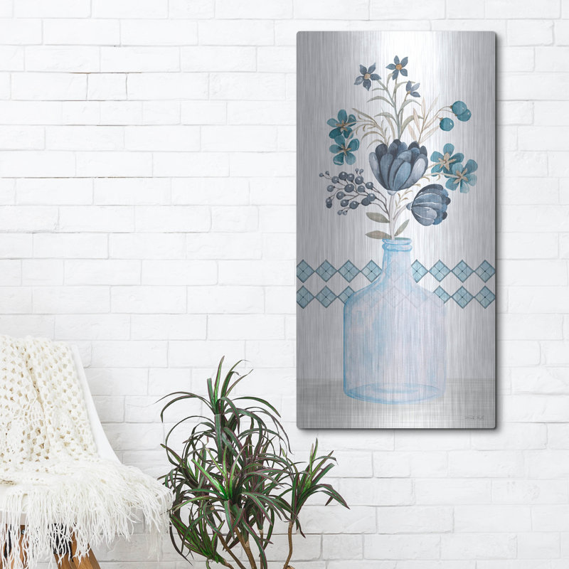 Métal luxueux «Blue Mums» par Cindy Jacobs, métal «Blue Mums» par Cindy Jacobs