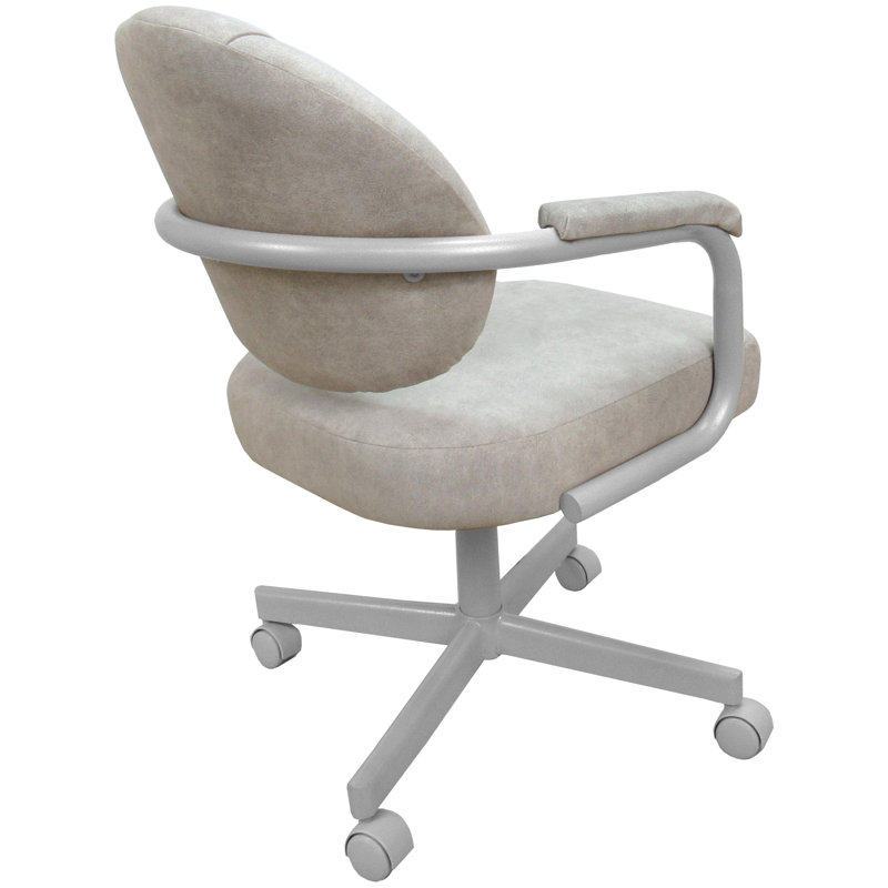 Jurre Arm Chair Dining Chair, White, Outlier Stucco