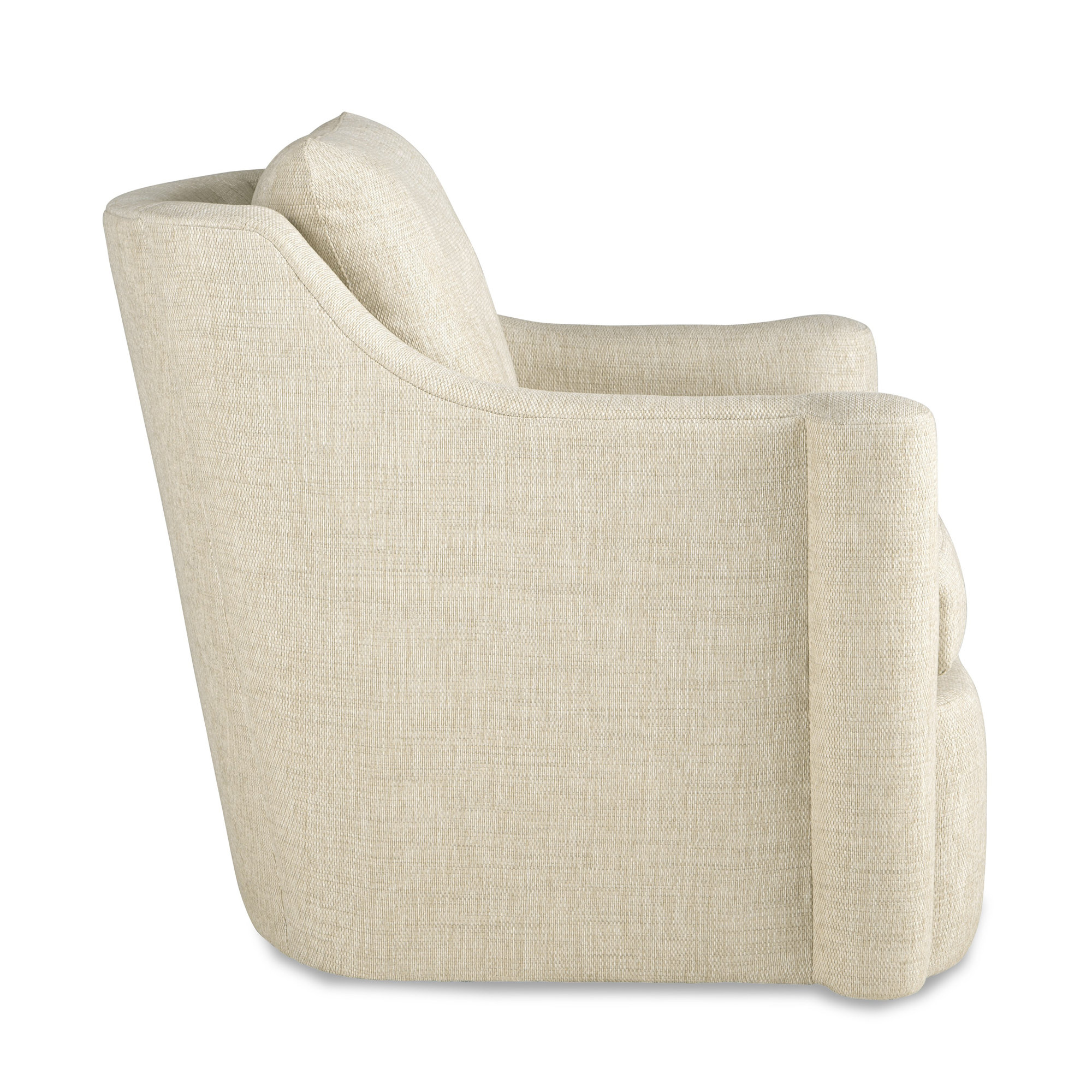 Gabi Upholstered Swivel Armchair, Bespoke 10 Beige