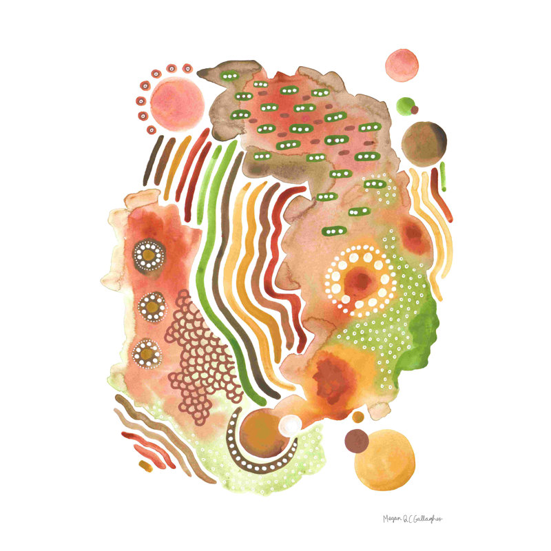 «Organic I» par Megan Gallagher - impression sur toile tendue, Toile tendue, Non, H 48 po x l 32 po