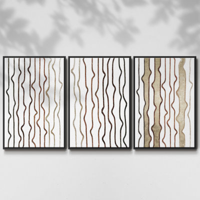 " Jagged Flow I " 3 - Pieces