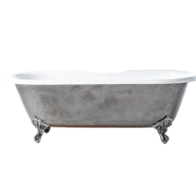 Doyle 67.75'' x 31'' Freestanding Soaking Cast Iron Bathtub
