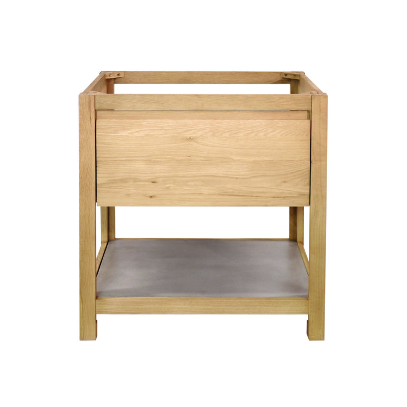 Solace 30" Single Bathroom Vanity Base Only, Sunrise Oak/Ash