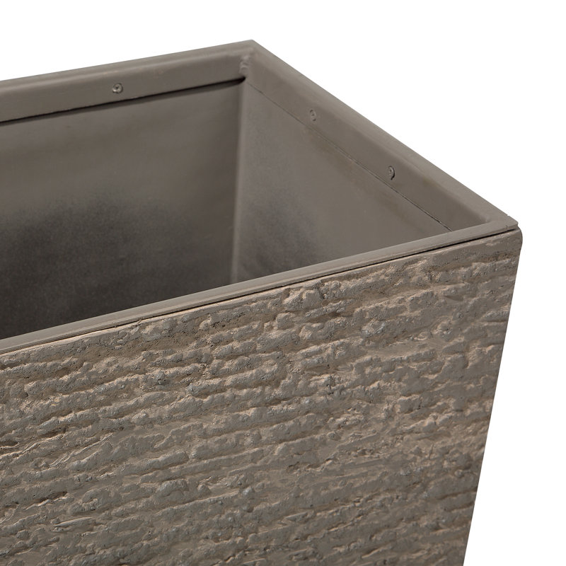 Fayette Ceramic Planter Box, Brown, 45cm H x 60cm W x 25cm D