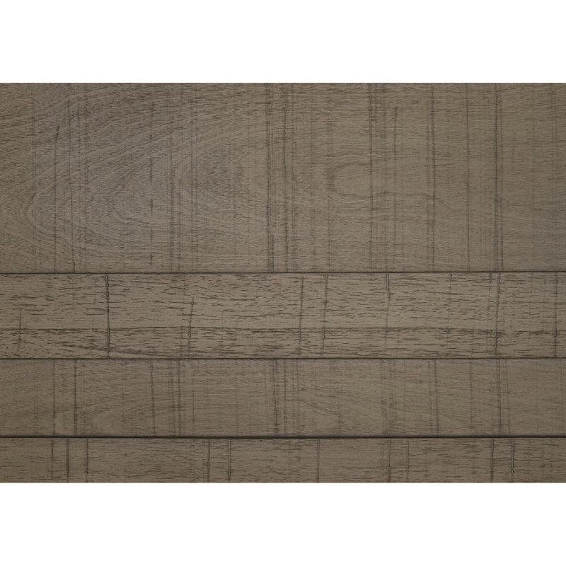 Lit double pleine grandeur avec tête de lit grise, profil bas et rails pour meubles de chambre à coucher en bois gris, tête de lit