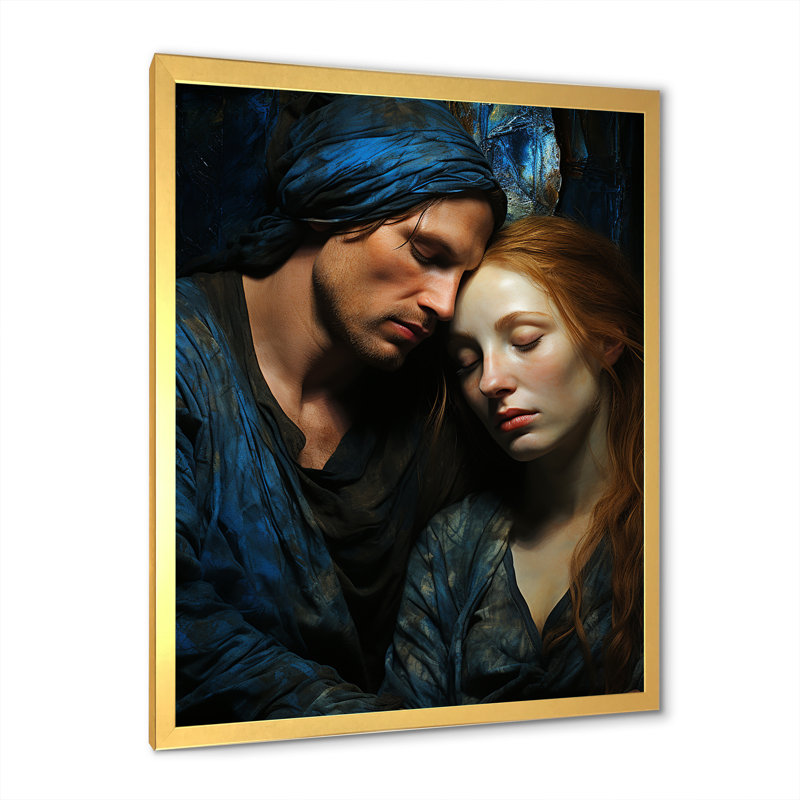 Pieta Geuil, Cadre doré simple, H 40 po x l 30 po x P 1,5 po
