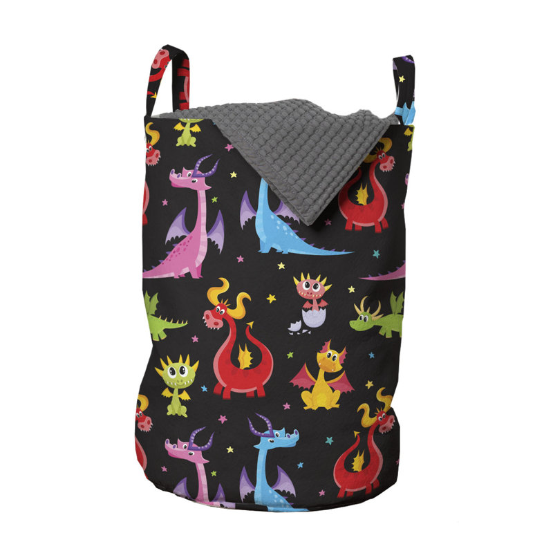 Ambesonne Fabric Laundry Bag with Handles