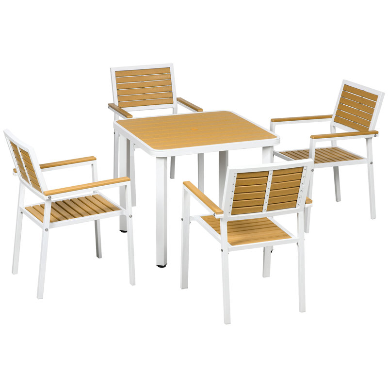 Britta 4 - Person Patio Dining Set with Square Table
