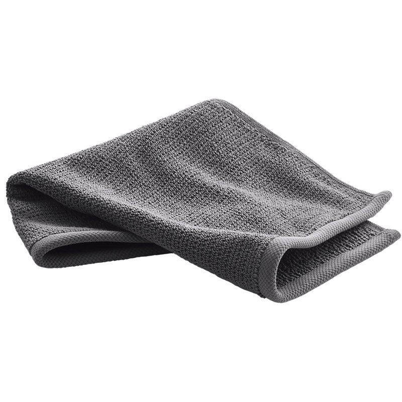 Bath Linens Washcloth with Textured Weave, Thunder Gray