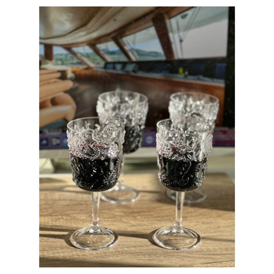 Verres à vin en plastique à motif cachemire