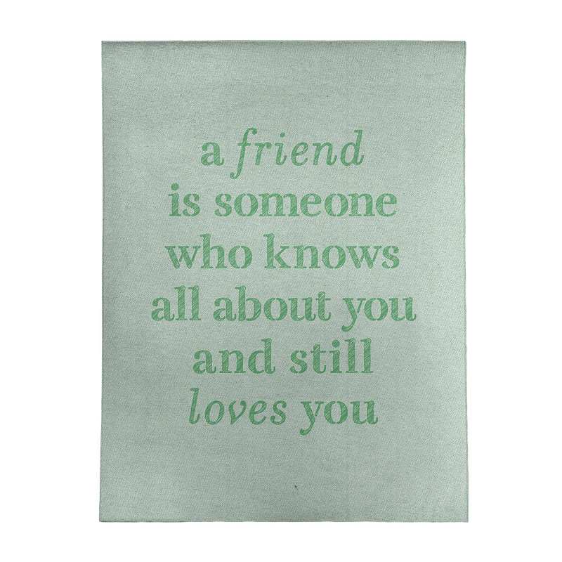 Tapis en chenille poly citation «Love & Friendship» Quotes, Rectangle 5 pi x 7 pi