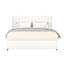 Lit sans sommier requis avec système de tiroirs doublés de plastique et base de revêtement rembourrée 4 tiroirs Cozy Upholstery
