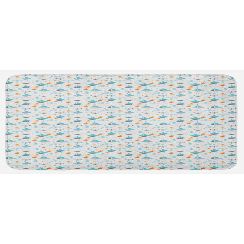 Coastal Polyester Kitchen Mat