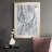 Marbled White I - Matted and Framed Under Acrylic Glass, Large Living Room Wall Art-1087181963-1087181962