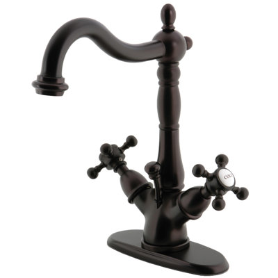 Robinet de salle de bain à fixation sur comptoir à deux ou trois poignées en laiton Kingston