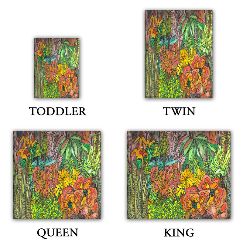 Ensemble de housse de couette tropical et, 1 housse de couette grand + 2 taies standards