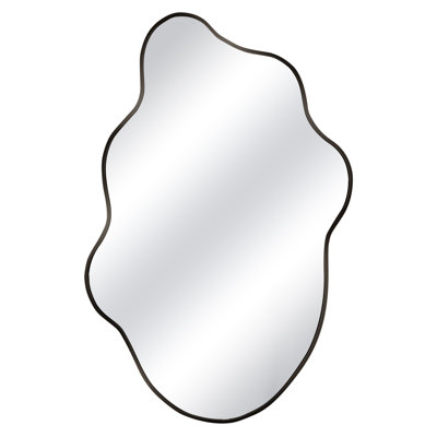 Modern Irregular Wall Mirror For Bathroom, Gold Framed Bathroom Mirror, Decorative Asymmetrical Wall Mirror For Vanity, Living Room & Entryway
