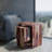 Modern Solid Wood Nesting Tables, Set of 2 with Open Storage, Natural Finish-1272299129