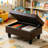 Faux Leather Ottoman-70231565