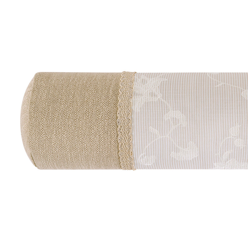 Eden Embroided Floral Neckroll Pillow