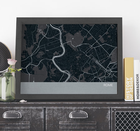 Single Picture Frame Print, Black