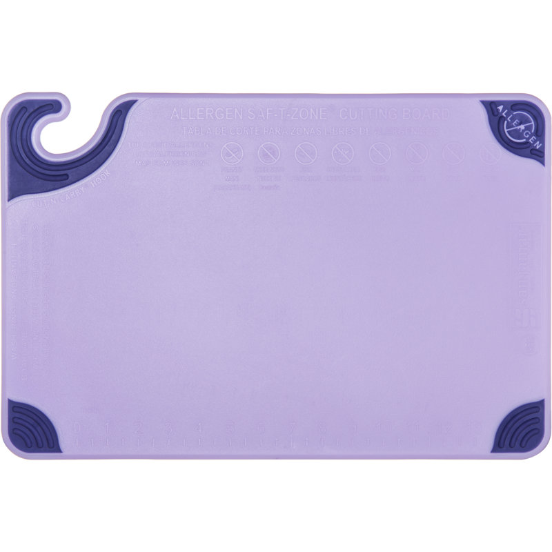 Planche à découper Saf-T-Grip, L 15 po x L 20 po, Violet