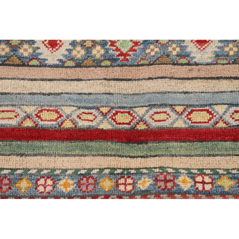 Handmade Wool Kazak Oriental Rug 5x7