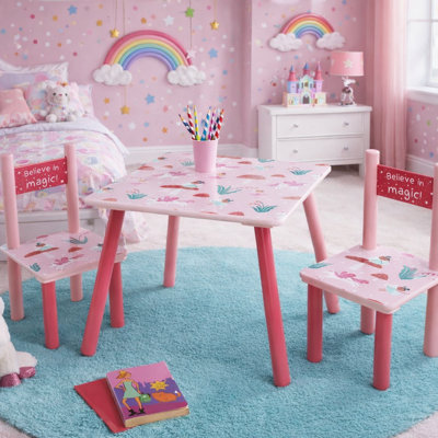 Yesayi Kids 3 Piece Rectangular Arts And Crafts Table