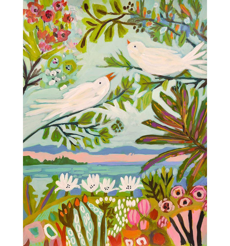 «Lark Manor ™ Fields», art sur toile tendue par Karen Gallery: Birds in the Garden I, H 24 po x l 19 po