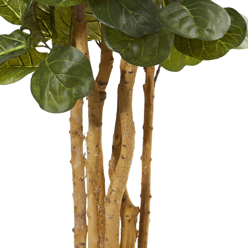 Faux Fiddle Leaf Fig Tree in Pot, 60" H x 30" W x 30" D
