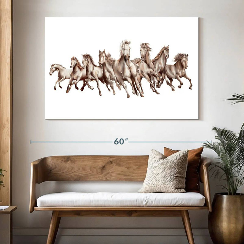 Brampt 8 Horses, 34" H x 51" W