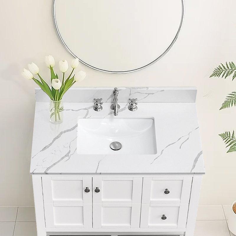 Plateau de meuble-lavabo simple 36 po avec lavabo 36 po