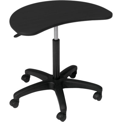Home Imports Emporium POP Height Adjustable Black Laptop Stand with Casters