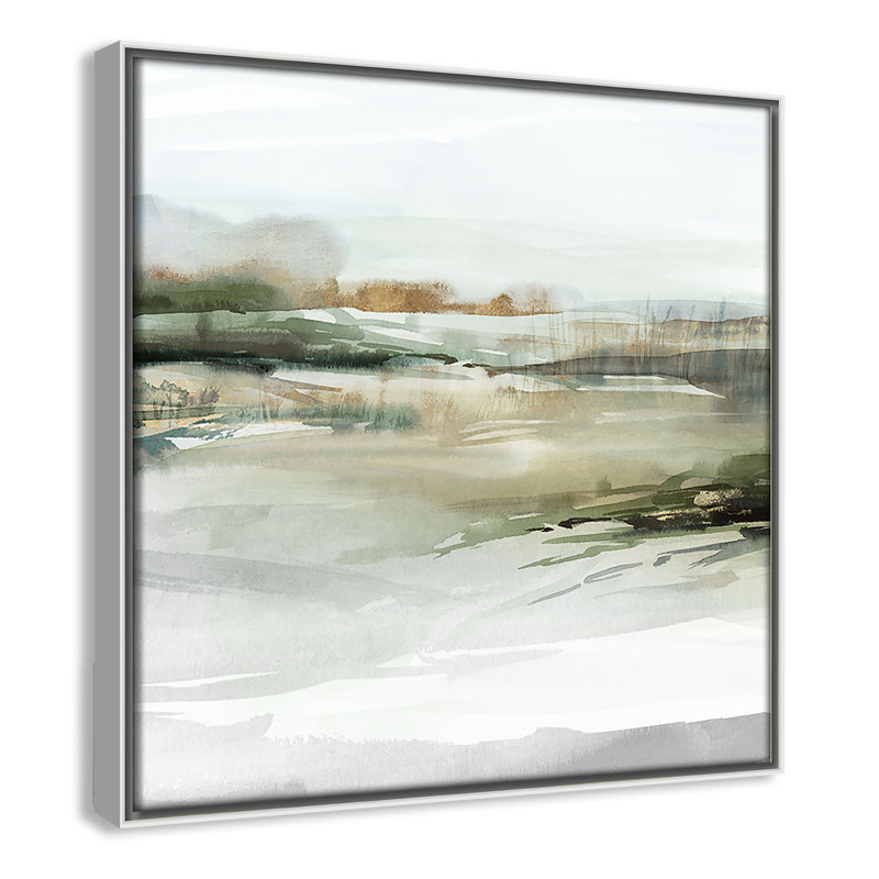 «Prologue II» par Isabelle Z, Toile avec cadre, L 13,5 po x H 13,5 po, White Floater
