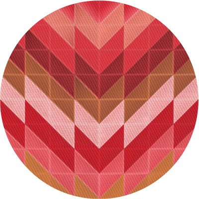 Tapis tissé à la machine en rouge