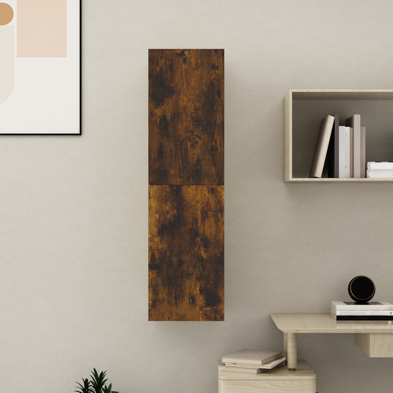 Brinda Linen Cabinet, Smoked Oak