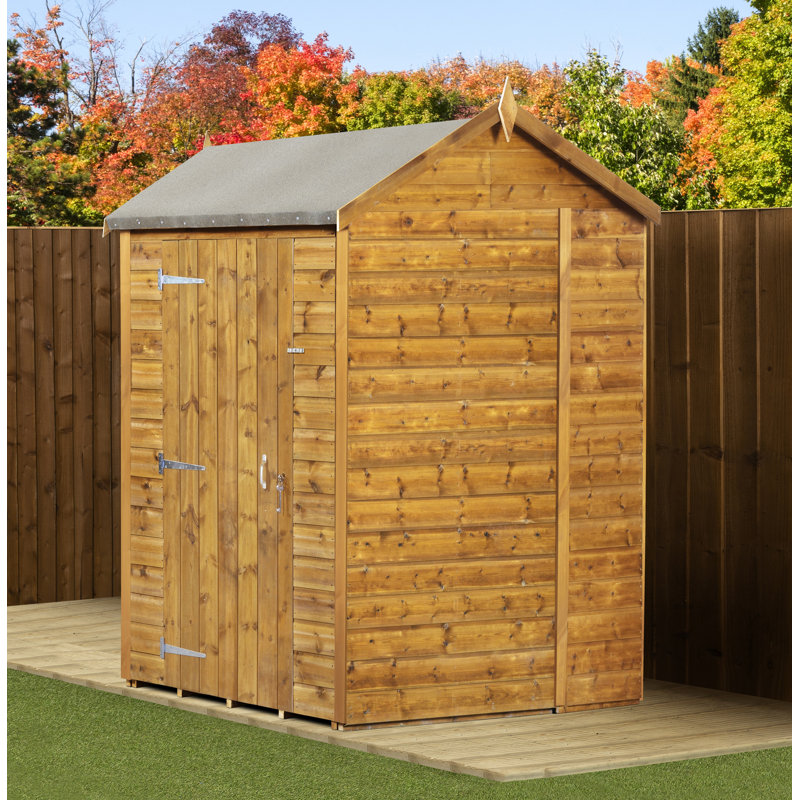 Modular Apex Garden Shed  6X4 Nowindows