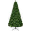 Arbre de Noël artificiel épinette non éclairé 9 pi / 12 pi, embouts de branche en PVC dense, assemblage facile par charnière avec support en métal pliable-1997946389