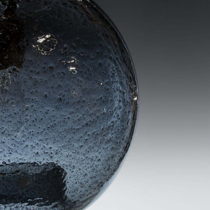 Malbec Antique Bronze 15" Globe Pendant with Textured Artisanal Glass