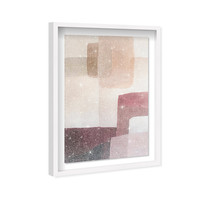 Ruby Dreams I Shadowbox Abstract Print by Oliver Gal, Black Frame, 10 x 15, 55.5"H x 37.5"W, White Frame