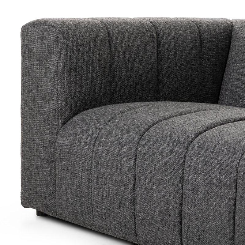 Bowry Upholstered 89'' Sofa, Saxon Charcoal