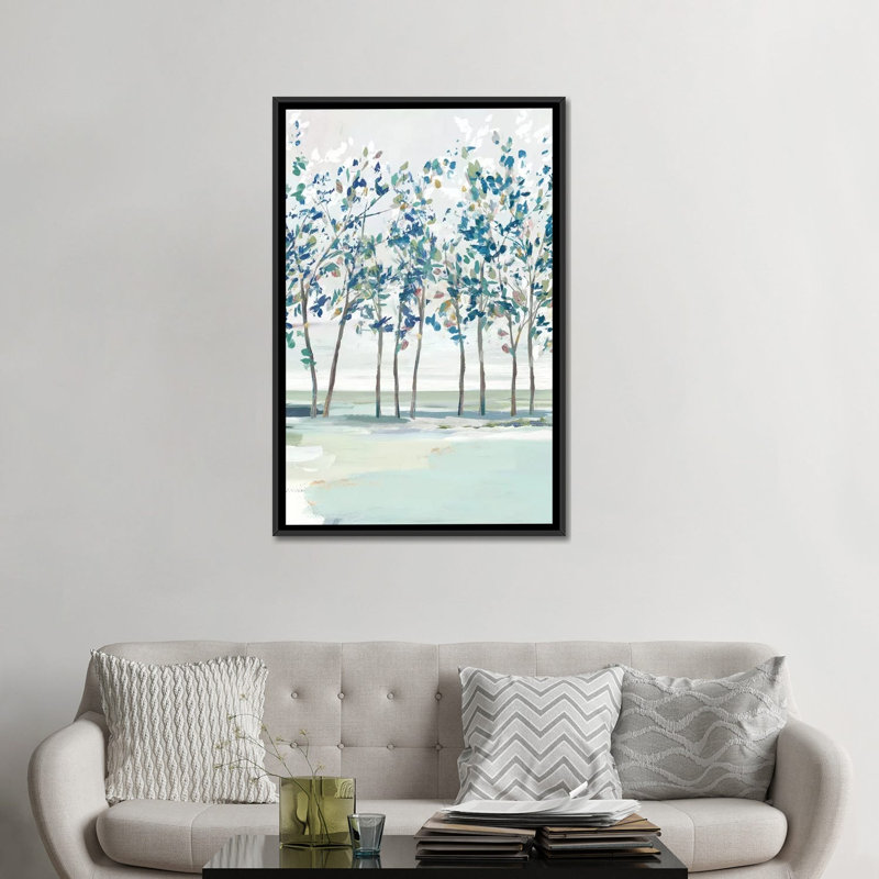 «Blue Ridge I» par Isabelle Z - reproduction d'art, Aucun mat, H 48 po x l 32 po x P 1,5 po, Toile avec cadre noir