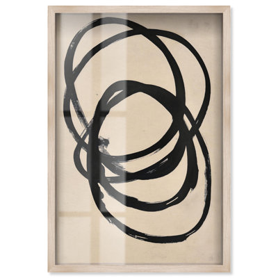 Décoration murale Beige Black II Shadowbox Print Line par Art Remedy