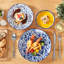 12 Pieces Porcelain Dinnerware, Round Plate, Dinner Plate, Dessert Plate And Bowl, Serve For 4 Person, Blue And White Porcelain, Ceramic Decal, Four Different Paintings-123687076