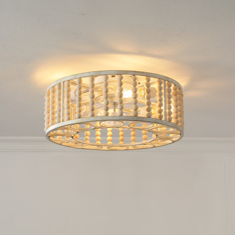 Plafonnier encastré 4 lumières avec ventilateur Boho