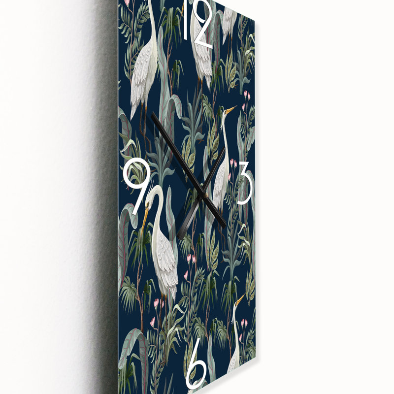 Horloge murale traditionnelle chinoise avec oiseaux et pivoines VII, Petit