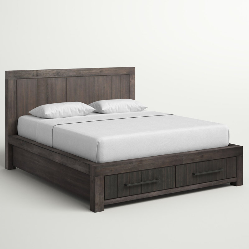 Saephan Solid Wood Platform Storage Bed, California King