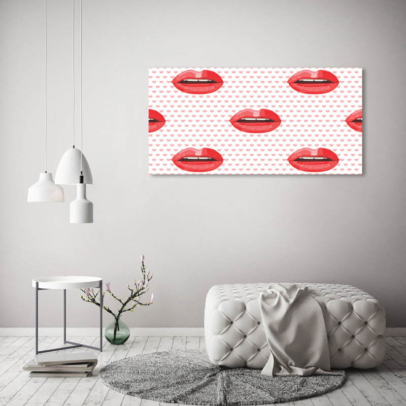 Red Lips - Wrapped Canvas Print